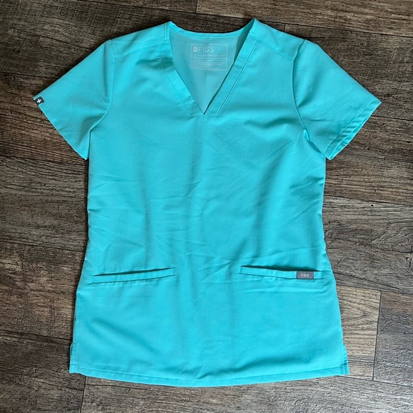Figs XXS fresh aqua scrub top - Picture 2 of 3